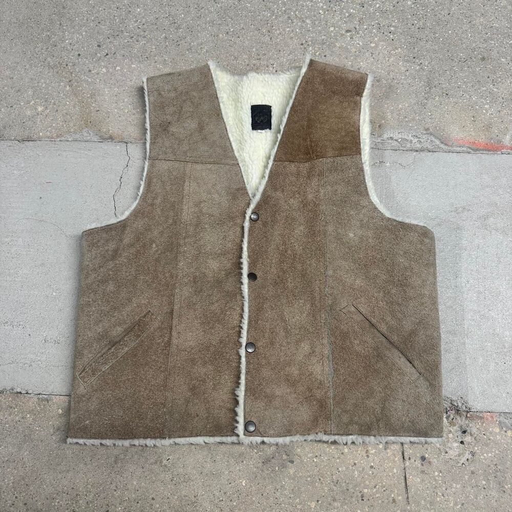 Unbranded Men's Brown and Tan Gilet